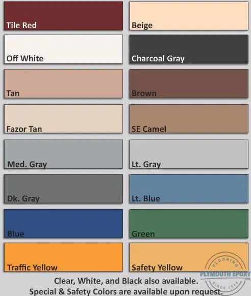 epoxy floor coating with different color