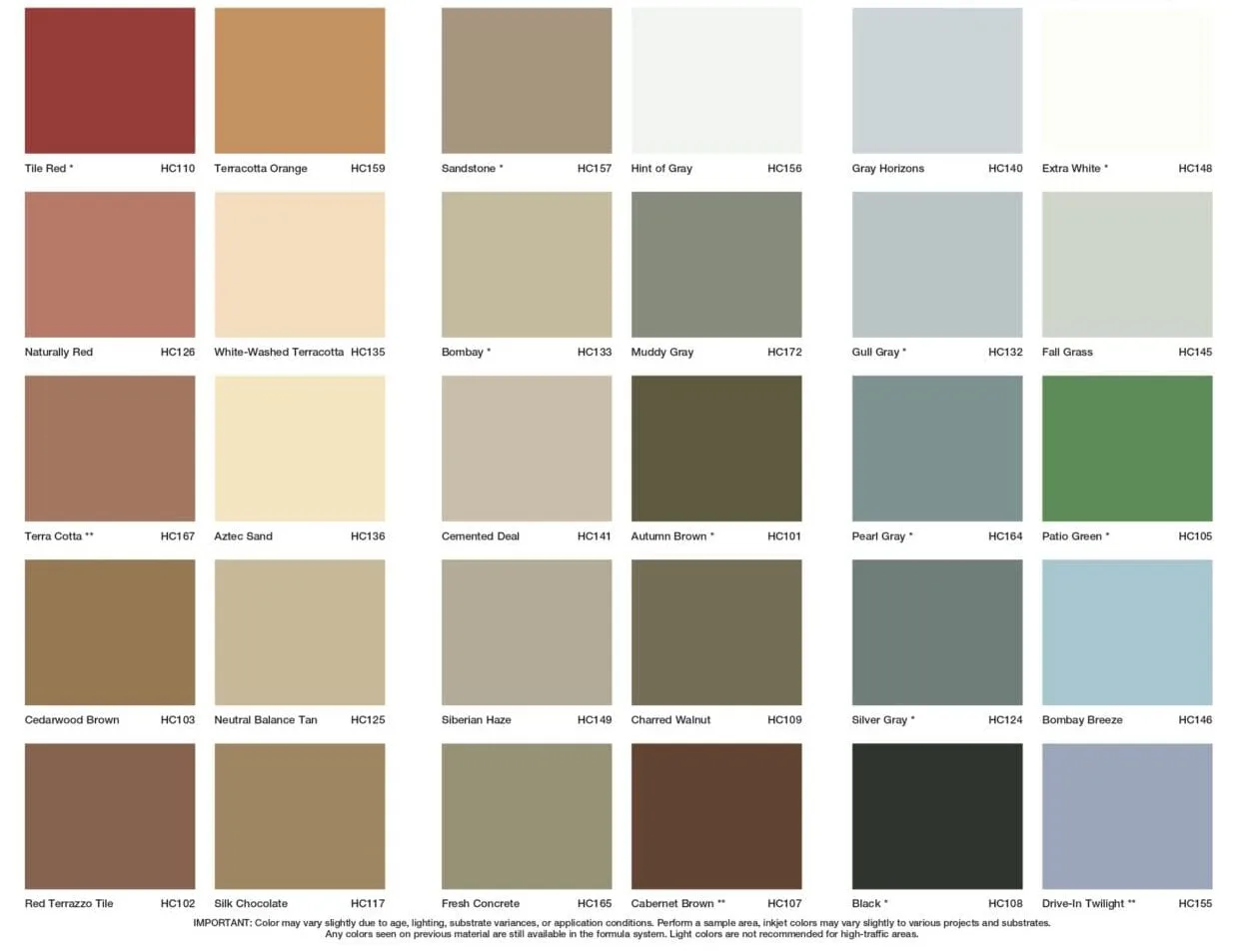 Pool Deck Color Options